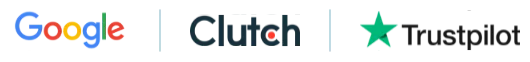 Google, Clutch and Trustpilot reviews